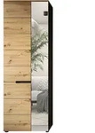 Garderobenschrank Spiegel Artisan Eiche anthrazit 190 cm - CANU