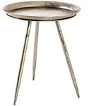 Beistelltisch bronze Metall - rund - 54 x 44 cm - HANS