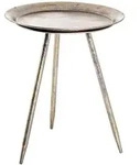 Beistelltisch bronze Metall - rund - 47 x 38 cm - HANS
