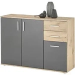 Kommode Viking Oak - grau 120 x 84 cm - BOBBY