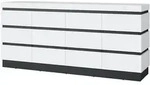 Sideboard alpinwei&szlig; - anthrazit 201 cm - CAMPANIA