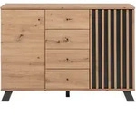 Kommode Artisan Eiche - anthrazit 118 cm 2 T&uuml;ren - MEDAN