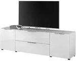 TV-Lowboard wei&szlig; - Glasfront - 180 cm - SANTORIN