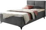 Boxbett Cord grau 120 x 200 cm mit Bettkasten - ANDON