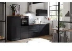 K&uuml;chenzeile 320 cm - schwarz matt - inkl. Elektroger&auml;te - JAZZ