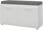 Garderobenbank wei&szlig; hochglanz - 96 cm - MERANO