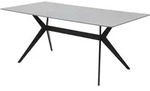 Esstisch 180 x 90 cm Marmoroptik grau - PACCINO