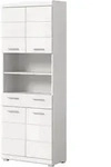 Bad Hochschrank wei&szlig; hochglanz 4 T&uuml;ren Breite 74 cm - SCOUT