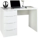 Computerschreibtisch mit Schublade wei&szlig; hochglanz 110 cm - ESPRESSO