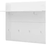 Wandgarderobe Paneel wei&szlig; hochglanz 96 cm - MERANO