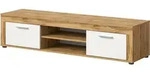 TV-Lowboard wei&szlig; Wotan Eiche 160 cm - JAM