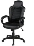 Chefsessel Drehstuhl schwarz Lederlook - JORIS