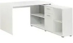 Eck-Schreibtisch wei&szlig; 136 cm - mit Schublade - LEXO