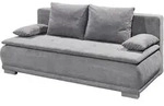 Schlafsofa grau mit Bettkasten Dauerschl&auml;fer Federkern 208 cm - LUIGI