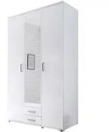 Kleiderschrank mit Spiegel - wei&szlig; - 120 cm - KARL