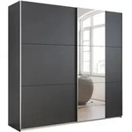 Schwebet&uuml;renschrank grau Spiegel 218 cm - rauch - KRONACH