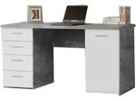 Computerschreibtisch Betontopik wei&szlig; 145 x 60 cm - NET