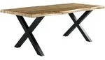 Esstisch Baumkantentisch Optik 200 x 100 cm Wildeiche - MARLON
