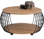 Couchtisch Eiche 80 x 80 cm - PEKING