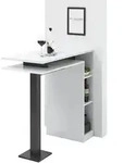 Bartisch wei&szlig; - Betonoptik 108 x 50 cm rechteckig - BAY