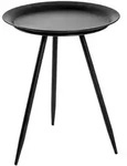 Beistelltisch schwarz Metall - rund - 47 x 38 cm - HANS