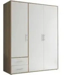 Kleiderschrank wei&szlig; - Sonoma Eiche - 155 cm - VALBORG