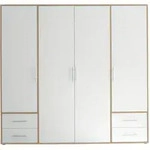 Kleiderschrank wei&szlig; - Sonoma Eiche - 206 cm - VALBORG