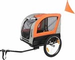 E-Bike Hunde-Fahrradanh?nger Jolene gefedert, bis 40 kg grau-orange