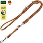 Hunter Verstellbare Hundeleine R&S Elchleder Gr. 10/200 - schwarz