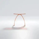 Steinberg Serie 432 Hocker 415 x 225 x 420 mm, aus Polyresin, apricot