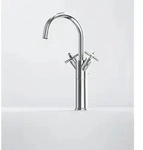Steinberg 250 1550 Waschtisch-Zweigriffarmatur mit Ablaufgarnitur Chrome mit Nano