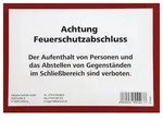 Hekatron Hinweisschild "Achtung Feuerschutzabschluss"
