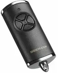 H&ouml;rmann Handsender HSE 4 BS 868 MHz schwarz Struktur mit Kappen in Chromoptik -