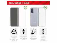 DISPLEX Panzerglas (10H) + Schutzhülle für Samsung Galaxy A54 5G Eco-Montagerahmen,