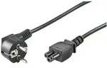 Goobay Netzanschlusskabel abgewinkelt, 1,8m, Schwarz