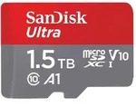 SanDisk Ultra microSDXC 1,5TB Speicherkarte + SD Adapter 150MB/s A1 Class 10 UHS-I
