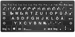 LogicKeyboard PC Bluetooth Gro&szlig;druck-Tastatur Wei&szlig; auf Schwarz, Mini Layout