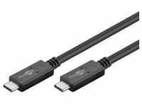 Goobay USB-C Kabel USB 3.2, 5A, 100W, schwarz, 1m
