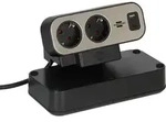 Brennenstuhl estilo Duplex Tischsteckdosenleiste 2m, 1x USB C, 1x USB A, 10x