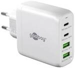 Goobay USB-C&trade; PD GaN Multiport-Schnellladeger&auml;t (68 W) wei&szlig;