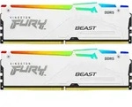 Kingston FURY Beast RGB Wei&szlig; 32GB Kit 2x 16GB DDR5-6000 EXPO DIMM Arbeitsspeicher,