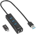 TRUST Sharkoon 3-Port USB 3.2 Gen 1 Alu Hub USB-Hub