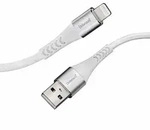 Intenso USB-Kabel A315L Nylon 1,5m wei&szlig;, USB-A und Lightning Anschluss, max. 12 Watt