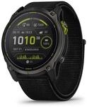 Garmin Enduro&trade; 3 Sapphire Solar Multisport Smartwatch Schwarz/Carbongrau DLC-Titan