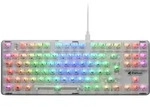Sharkoon Crystal Shark Gaming Tastatur - TKL Layout, transparente Tastenkappen aus