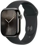 Apple Watch S10 Schiefer Titanium Sport Band Schwarz- S/M GPS + Cellular 42mm