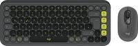 Logitech Pop Icon Combo Tastatur mit Maus, Grafit und Gr&uuml;n