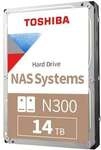 Toshiba N300 NAS HDD 14TB 3.5 Zoll SATA *Bulk* Interne Festplatte (CMR)