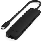 Satechi USB-C 7-in-1 Slim Multiport Adapter with Ethernet Black
