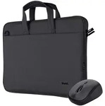 TRUST Bologna Notebooktaschen-Maus-Set 16 Zoll Schwarz